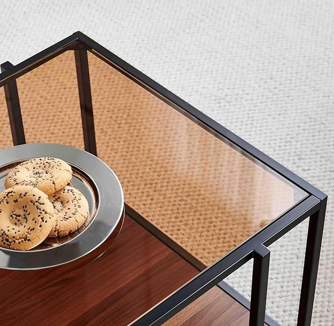 Shrine Glass Coffee Table, Modern Design, Dual-Layer Coffee Table - Image 4