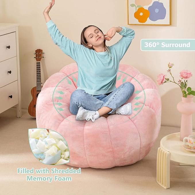 Pumpkin Bean Bag Sofa Chair, Bean Bag Chair - Image 5
