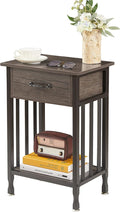 VECELO Nightstands, Industrial Side Table/End Tables by VECELO