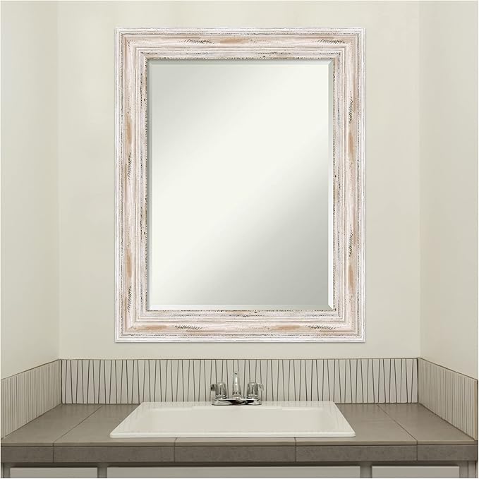 Amanti Art White Bathroom Mirror - Image 8