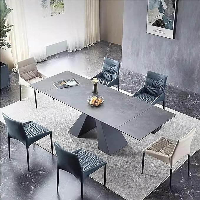Extendable Dining Table for 8-12 Seat, Flexible Stretch, Tabletop Made from by TimesGate