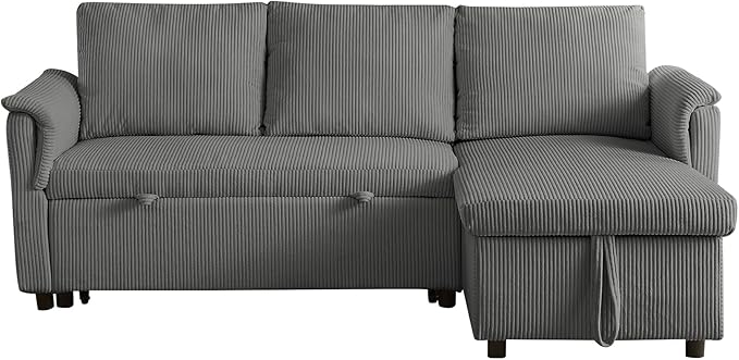Ball & Cast Reversible Sectional Sofa Couch, L-Shape Sleeper Sofa Bed - Image 14
