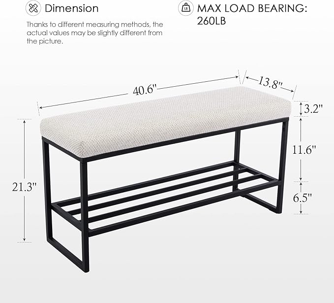 Zesthouse Upholstered Shoe Bench Entryway - Image 2