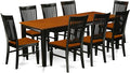 East West Furniture QUWE9-BCH-W 9 Piece Dining Room Table Set Includes a by EastWestFurniture