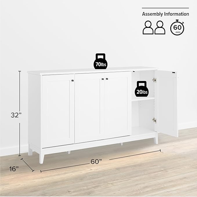 Prepac Yaletown 4 Panel Door Console Table - Image 2
