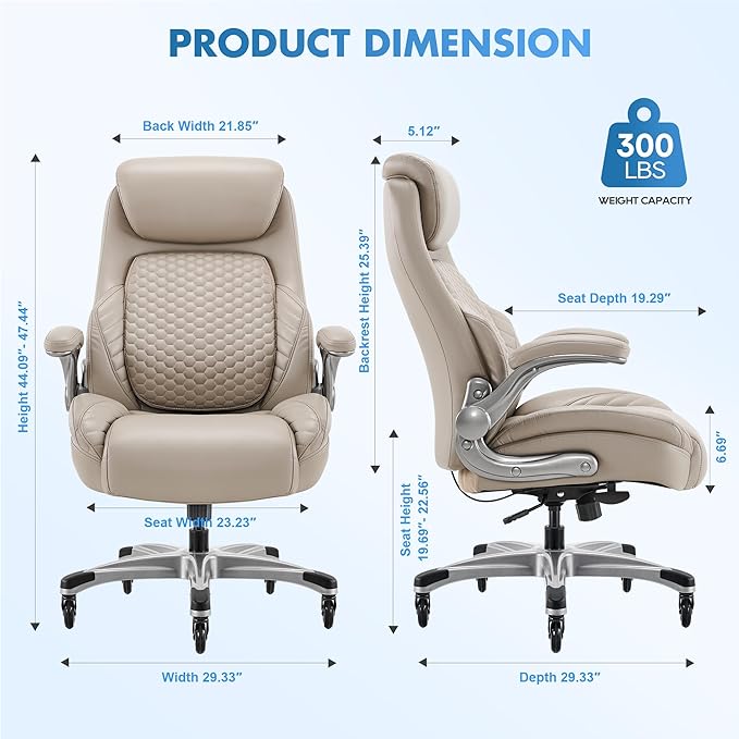 COLAMY Office Ergonomic Desk High Back Executive Chair - Image 3