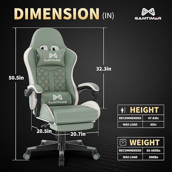 Gaming Chair, 400 lbs Adult Chair, High Back Computer Chair - Image 3