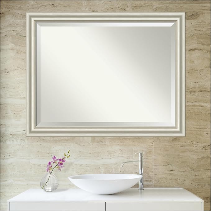 Amanti Art Bathroom Mirror for Over Sink, 36x46 Sophia Silver Rectangle Vanity - Image 7