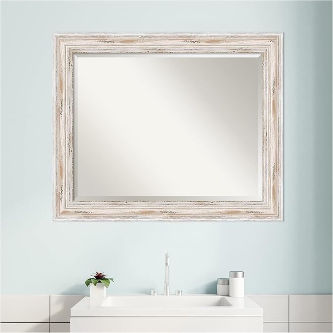 Amanti Art White Bathroom Mirror - Image 8