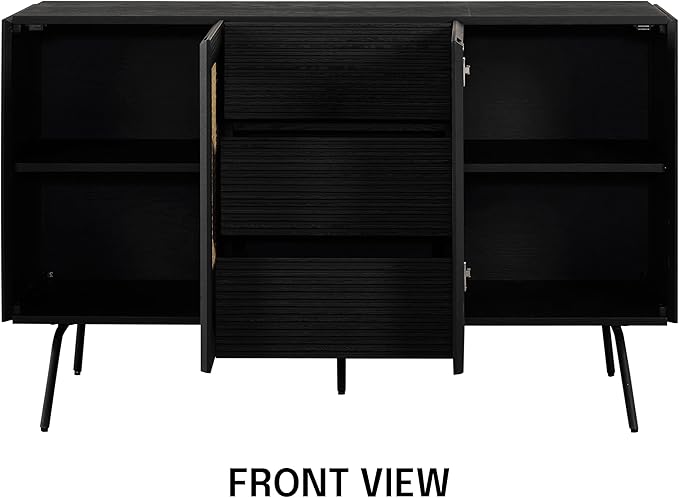 NTC MOSSIC Sideboard with 2 Doors and 3 Drawers, Buffet Cabinet with Natural - Image 4