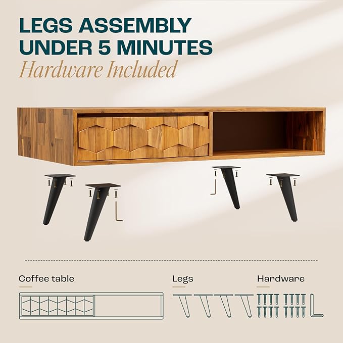 Bme Georgina Solid Wood Coffee Tables - Image 5