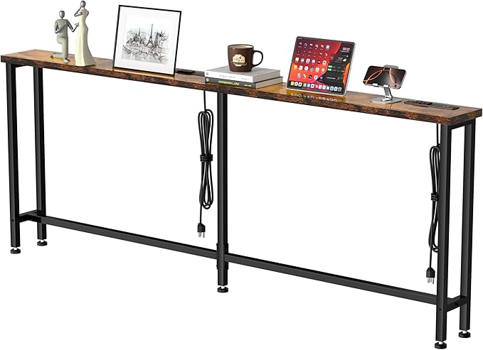 GRLEAF 63" Narrow Console Sofa Table by Unknown