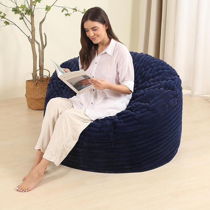 Memory Foam Bean Bag Chair for Adults/Teens, Bean Bag Sofa by BestRoyal