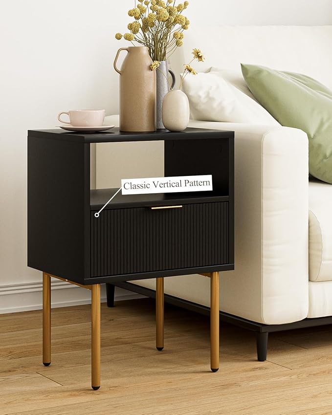 Masupu Nightstand, Mid-Century Modern Bedside Table - Image 6