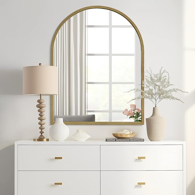 WallBeyond Gold Vintage Mirror for Vanity 28x36 Inch, Living Room - Image 4