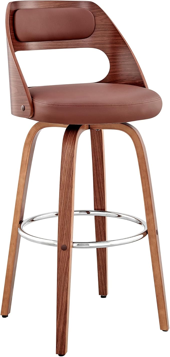 Armen Living Julius Mid Century Modern Swivel Bar Stool by ArmenLiving
