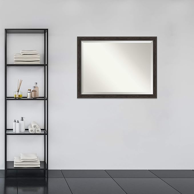 Amanti Art Brown Bathroom Mirror - Image 6