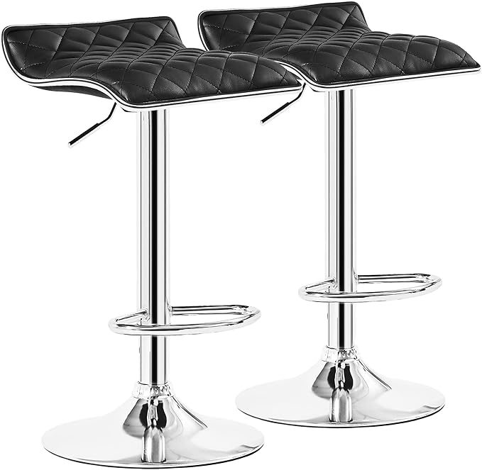 VECELO Adjustable Bar Stools Set of 2, Bar Height Stools by VECELO
