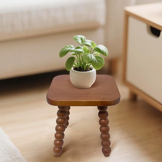Solid Wooden footstool9.3 Inch - Image 4