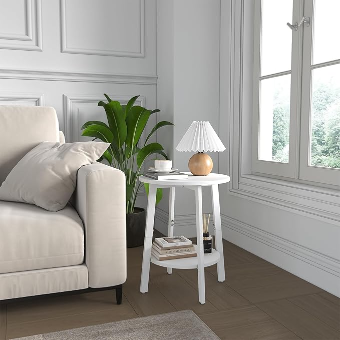 Side Table, Small Round End Table - Image 4