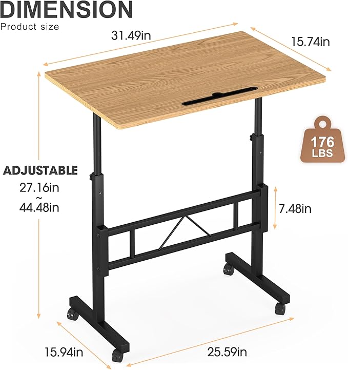 Klvied Small Standing Desk Adjustable Height - Image 3
