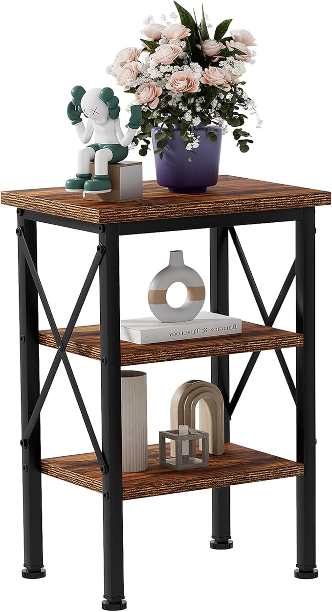 VECELO Modern Nightstands X-Design Side End Table Night Stand by VECELO