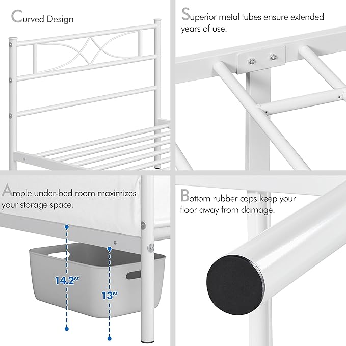 Yaheetech Metal Twin Size Bed Frame, Platform Bed Frame, Mattress Foundation - Image 9