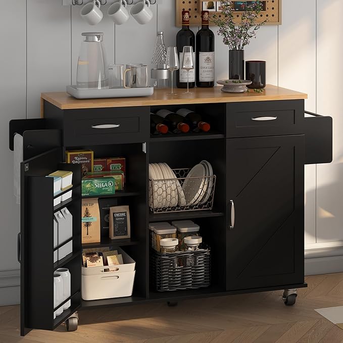 51.5'' Rolling Kitchen Island - Image 5