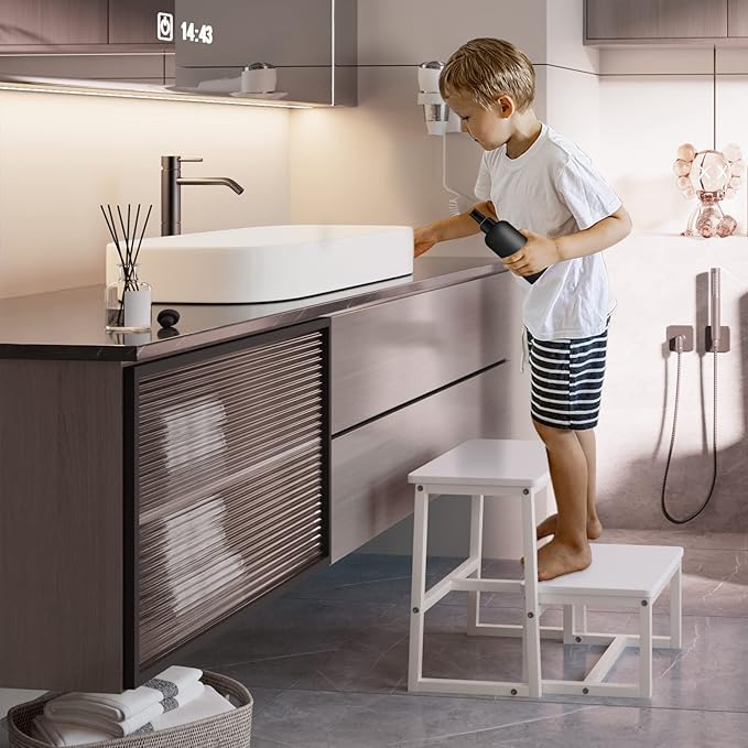Step Stool for Adults & Kids, Holds up to 500Lb, 3 in1 Heavy Duty Sturdy 2 tair - Image 5