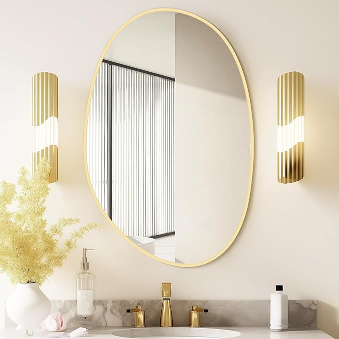 WallBeyond 19" H x 28" W Asymmetrical Decor Irregular Accent Wall Mirror by WallBeyond