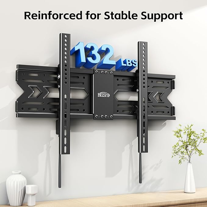 TV Wall Mount with Tilt for 32-85 Inch TVs, Low Profile Design, Holds up to 132 - Image 2