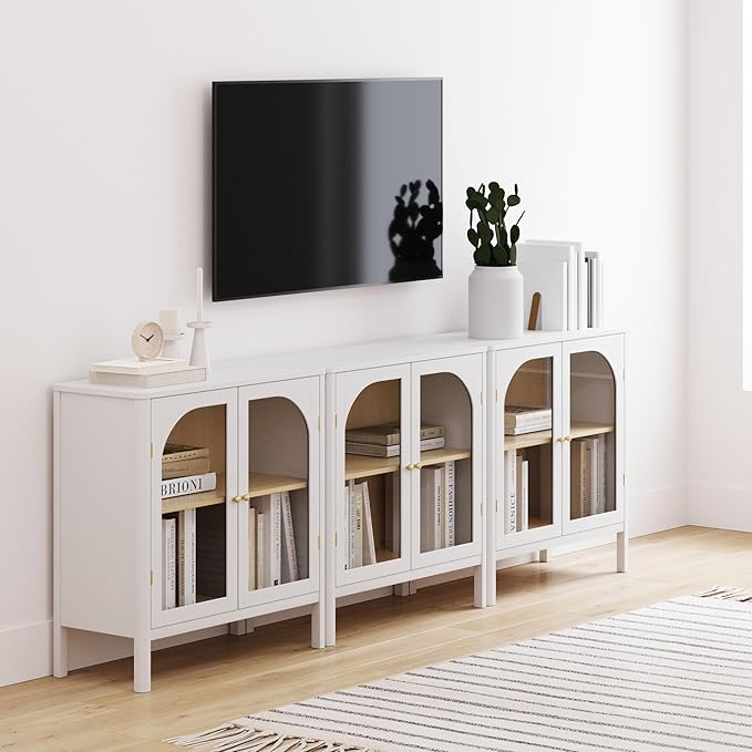 Nathan James Mason Wood Storage Cabinet Accent Sideboard Buffet Credenza TV - Image 3