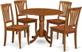 East West Furniture DLAV5-SBR-W 5 Piece Kitchen Table & Chairs Set Includes a by EastWestFurniture