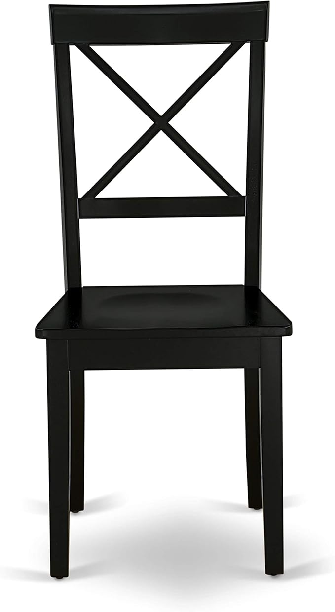 East West Furniture LGBO5-BLK-W 5 Piece Kitchen Table & Chairs Set Includes a - Image 7