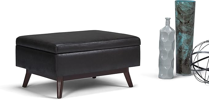 SIMPLIHOME Owen 34 inch Wide Mid Century Modern Rectangle Coffee Table Storage - Image 11