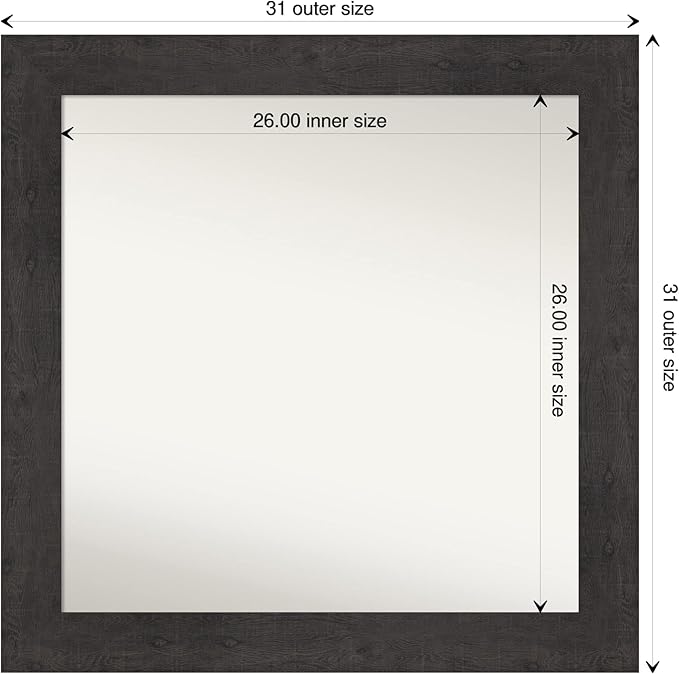 Amanti Art White Bathroom Mirror - Image 4