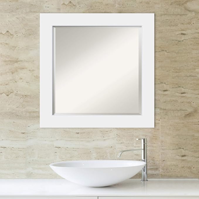 Amanti Art White Bathroom Mirror - Image 5