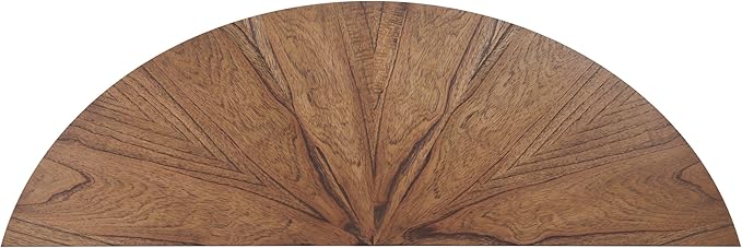 Martin Svensson Home LAX Half-Moon Wood Sofa Console Table in Warm Nutmeg Brown - Image 2