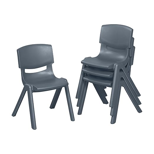 ECR4Kids 12in Plastic School Stack Chair, Classroom Furniture by ECR4Kids