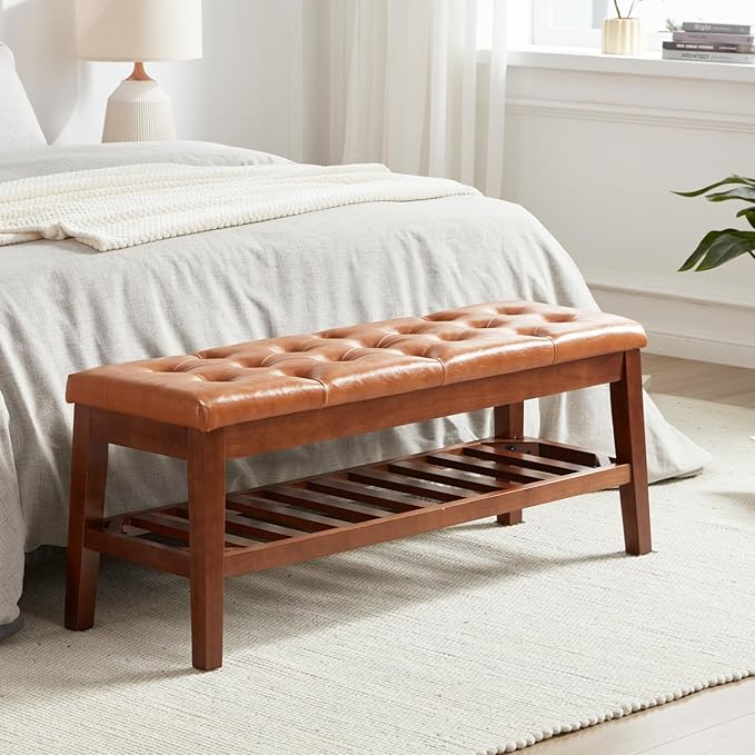 Upholstered Shoe Bench Entryway Bench - Image 6
