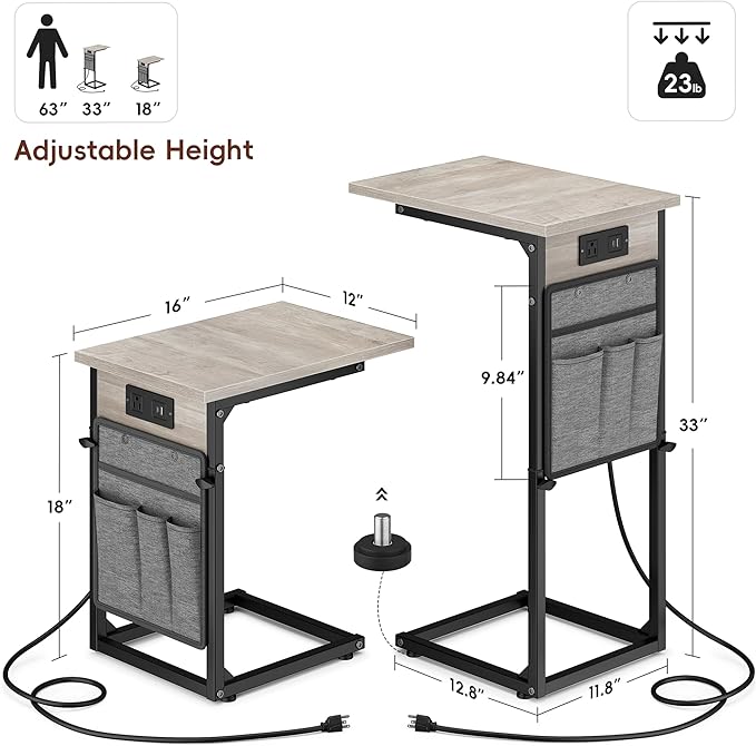 VAGUSICC C Shaped End Table - Image 3