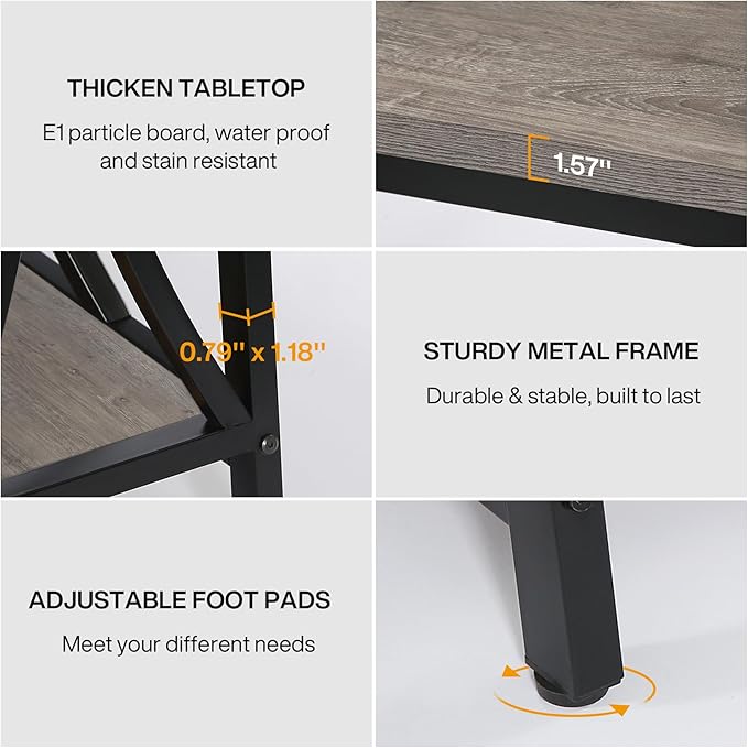 Tribesigns 70.9 inch Extra Long Console Table, Industrial Sofa Table Behind - Image 8