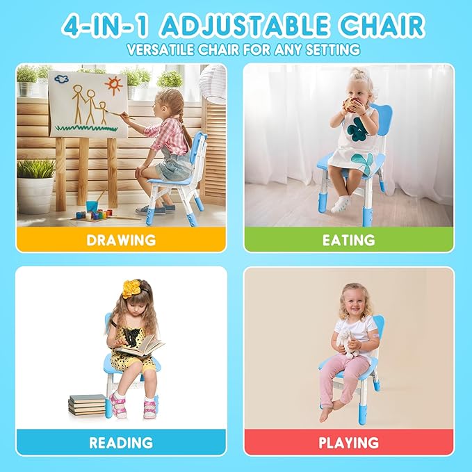 Kids Adjustable Chair with 3 Height Levels Toddler - Image 7