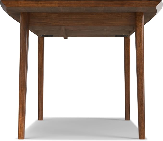 SIMPLIHOME Draper Extendable Dining Table, Solid Wood Walnut Veneer in Walnut - Image 18