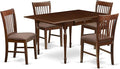 East West Furniture MZNO5-MAH-C 5 Piece Modern Dining Table Set Includes a by EastWestFurniture