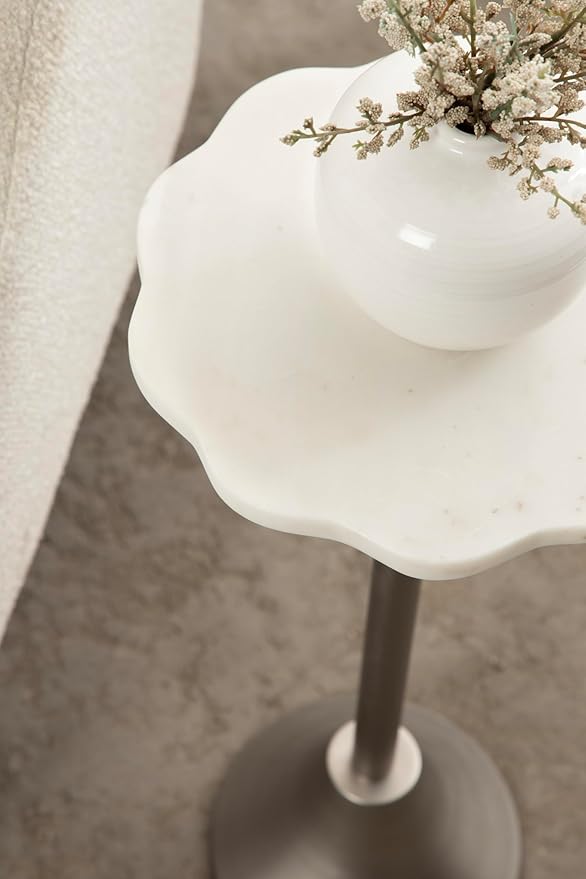 Kate and Laurel Sanzo Modern Pedestal Drink Table, Decorative End Table - Image 5