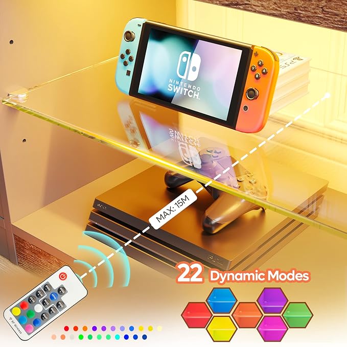 Bestier 70 Inch Led TV Stand for Large TVs - Image 4