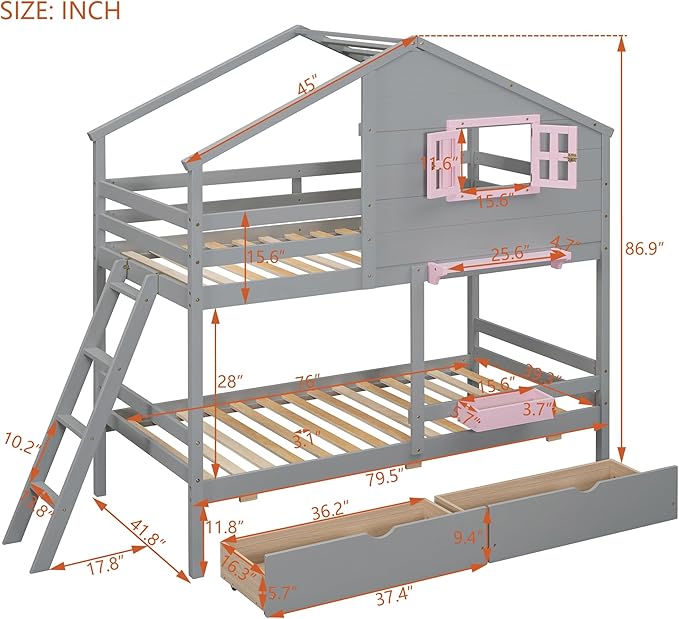 Ball & Cast Twin Over Twin Size Bunk Bed - Image 2