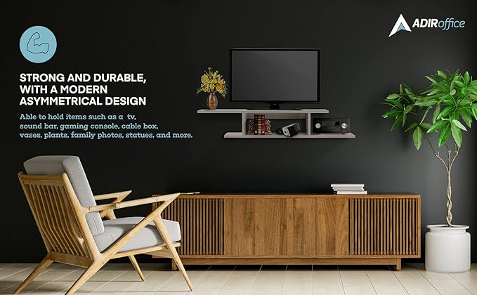 Floating TV Stand, Wall Mounted Floating Media Shelf Organizer Entertainment - Image 7