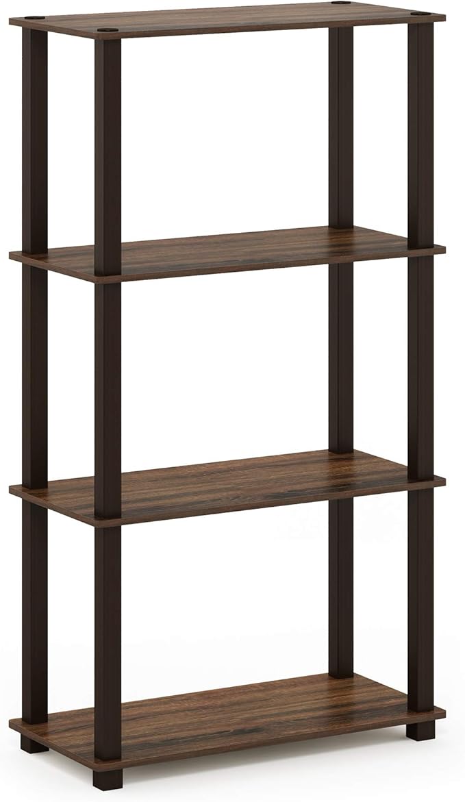 Furinno Turn-N-Tube 4-Tier Multipurpose Shelf Display Rack, Square Tube - Image 6